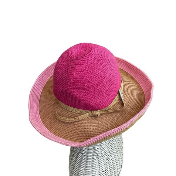 Columbia Flamingo Bay Straw hat in raspberry fizz NWT - Picture 2 of 8